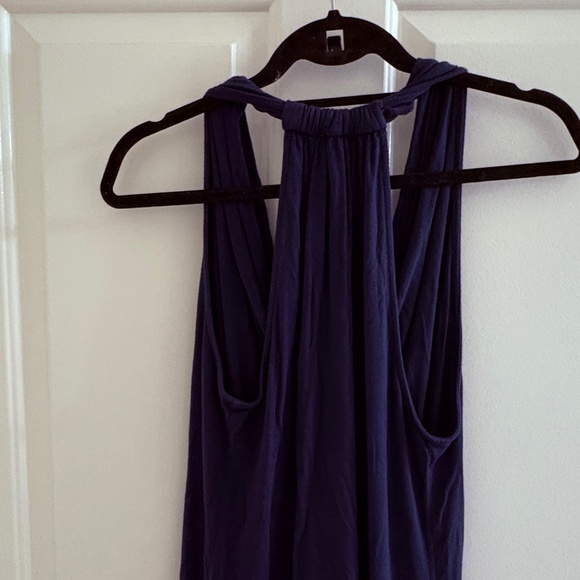 Boston Proper Navy Draped Halter Top – Size S - Picture 2 of 3